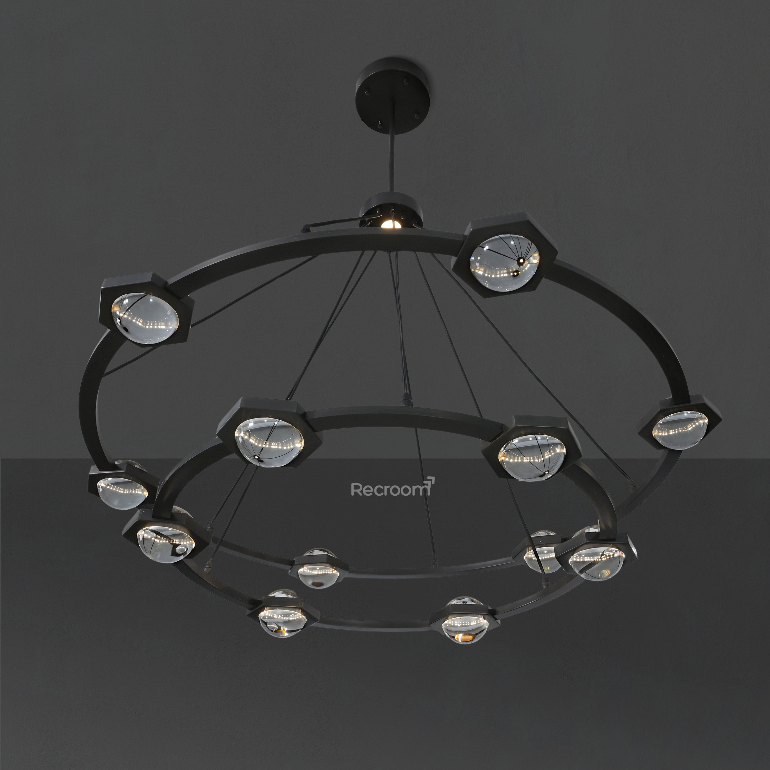Eclitant Two-Tier Round Chandelier 60" - Zonesus