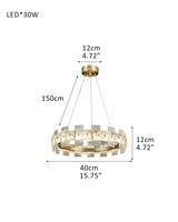 Marble Circle Hanging Lamp Minimalism White and Brass Alabaster Halo Chandelier Dining Table