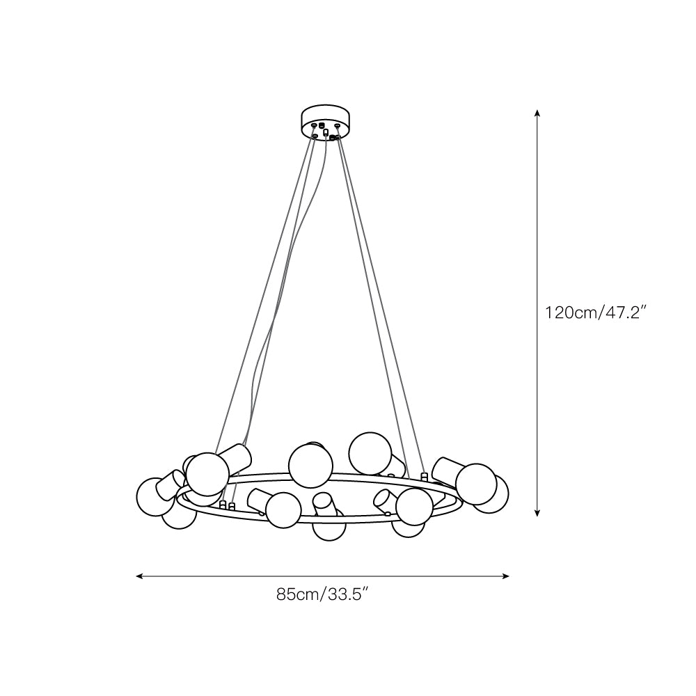 Raechelle Alabaster Chandelier - Zonesus