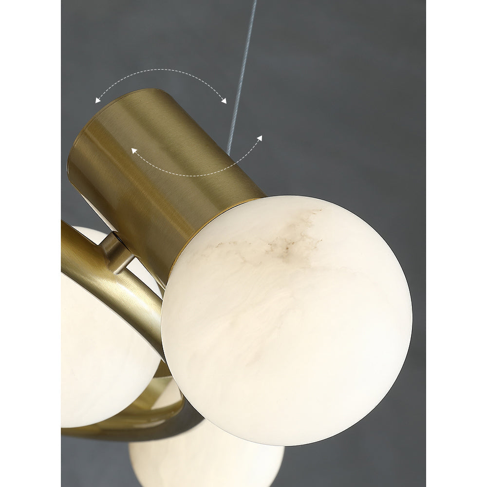 Raechelle Alabaster Chandelier - Zonesus
