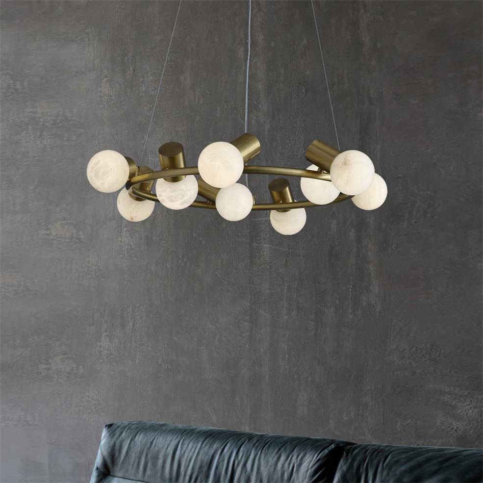 Raechelle Alabaster Chandelier - Zonesus