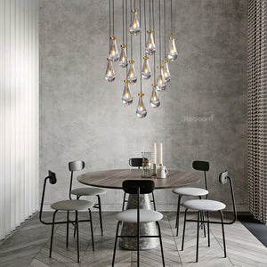 Raindrop Round Chandelier 36" - Zonesus