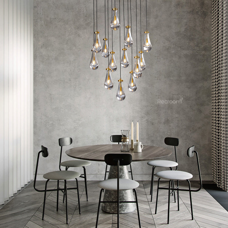 Raindrop Round Chandelier 36" - Zonesus