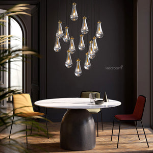 Raindrop Round Chandelier 36" - Zonesus