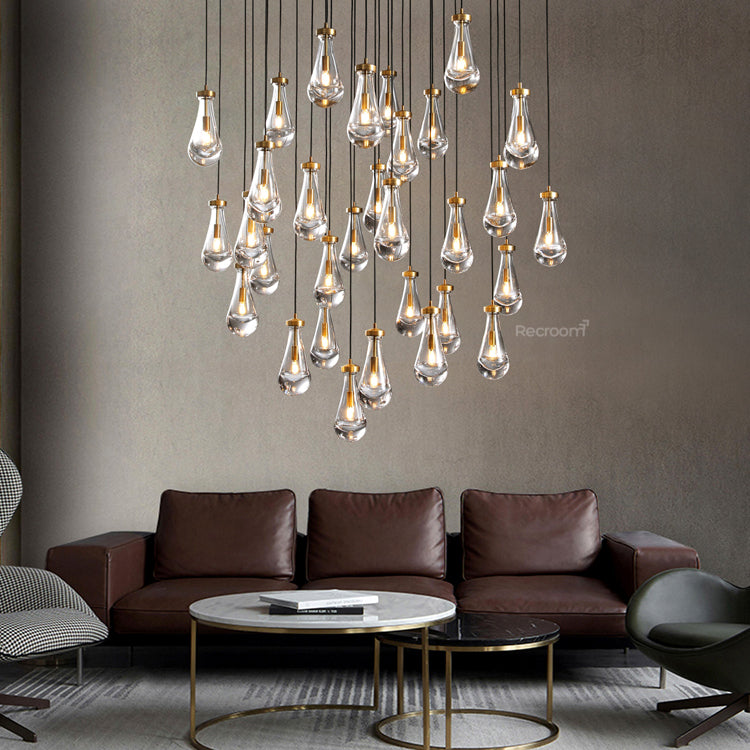 Raindrop Round Chandelier 60" - Zonesus
