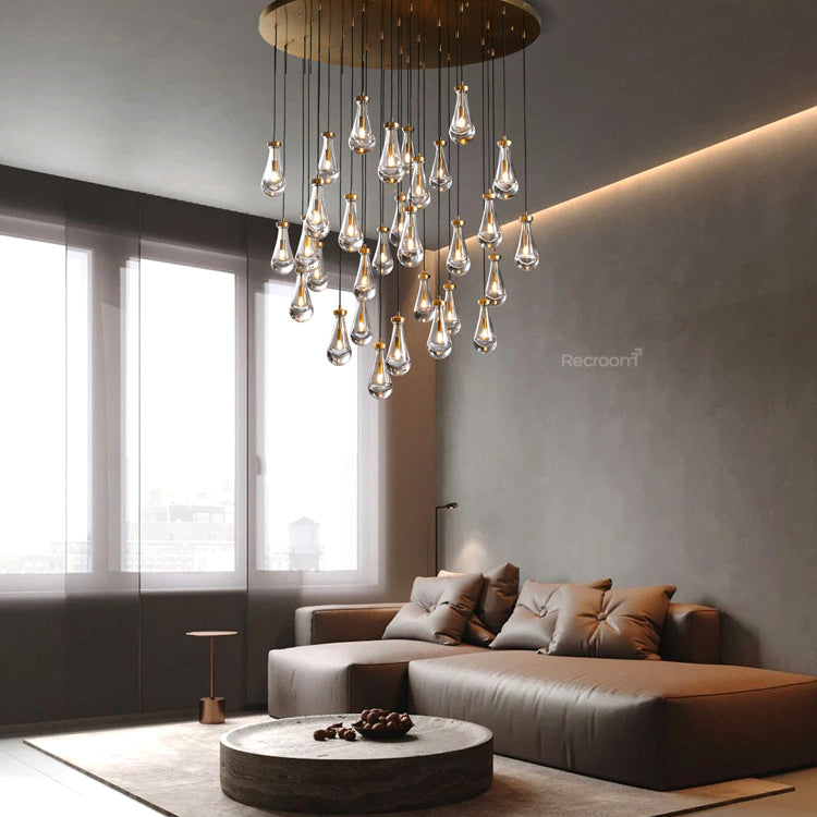 Raindrop Round Chandelier 60" - Zonesus
