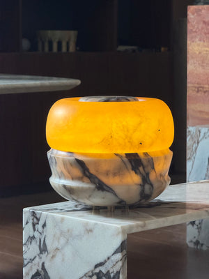 Ramson Alabaster Stone Table Lamp - Zonesus