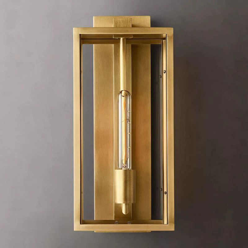 Backman Outdoor Square Lantern Bedroom Wall Sconce 18" - Zonesus