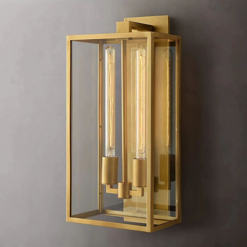 Backman Outdoor Square Lantern Bedroom Wall Sconce 28" - Zonesus