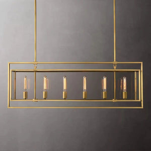 Backman Vintage Rectangle Chandelier 54" - Zonesus