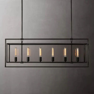 Backman Vintage Rectangle Chandelier 54" - Zonesus
