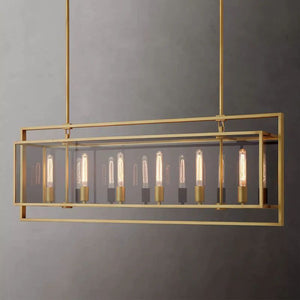 Backman Vintage Rectangle Chandelier 54" - Zonesus
