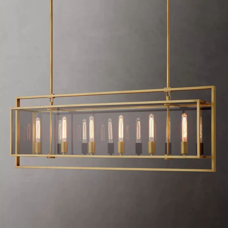 Backman Vintage Rectangle Chandelier 54" - Zonesus