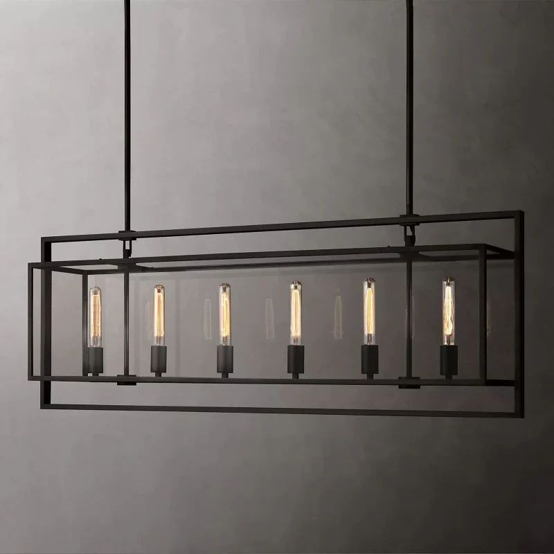 Backman Vintage Rectangle Chandelier 54" - Zonesus