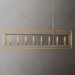 Backman Vintage Rectangle Chandelier 72" - Zonesus