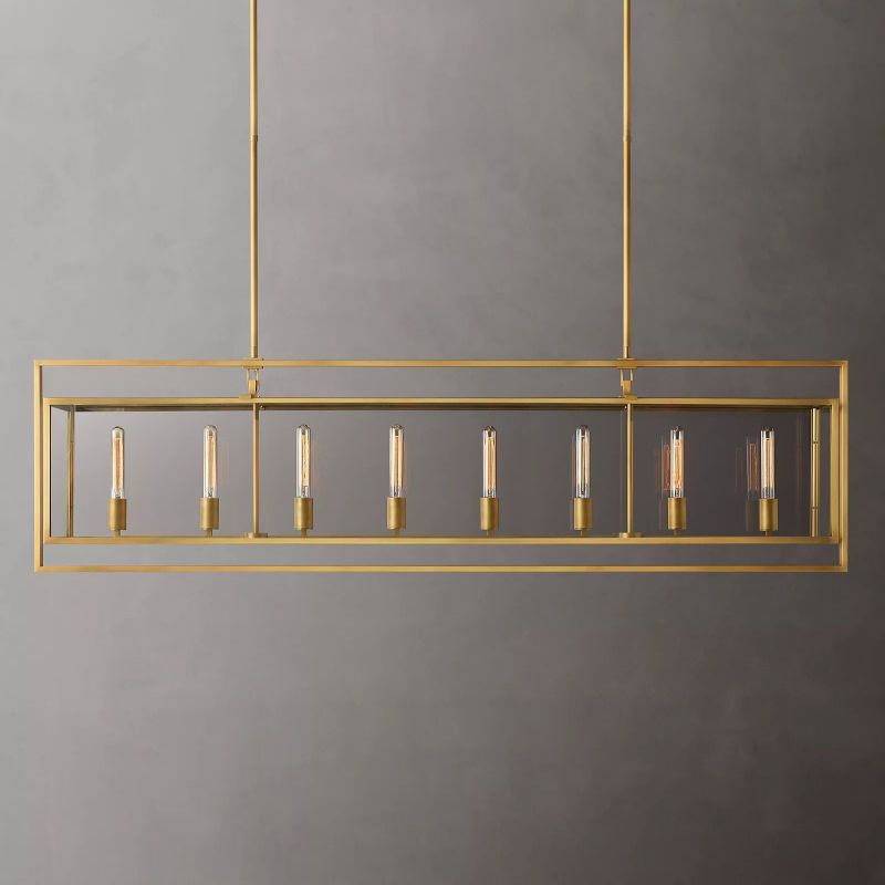 Backman Vintage Rectangle Chandelier 72" - Zonesus
