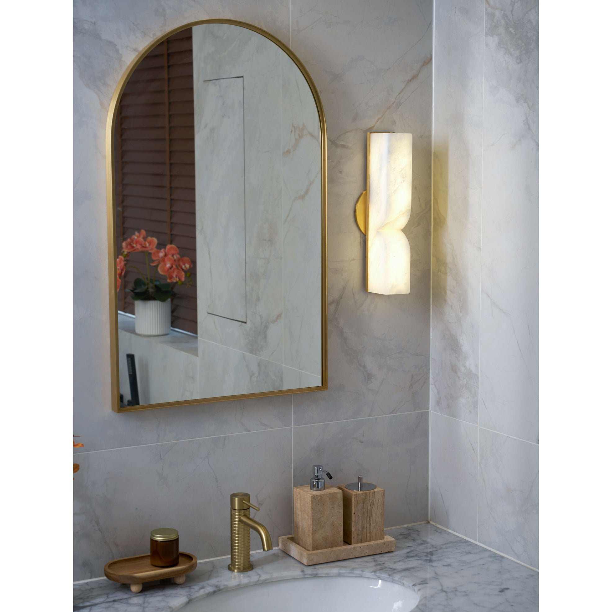 Rectangular Alabaster Wall Lamp - Zonesus