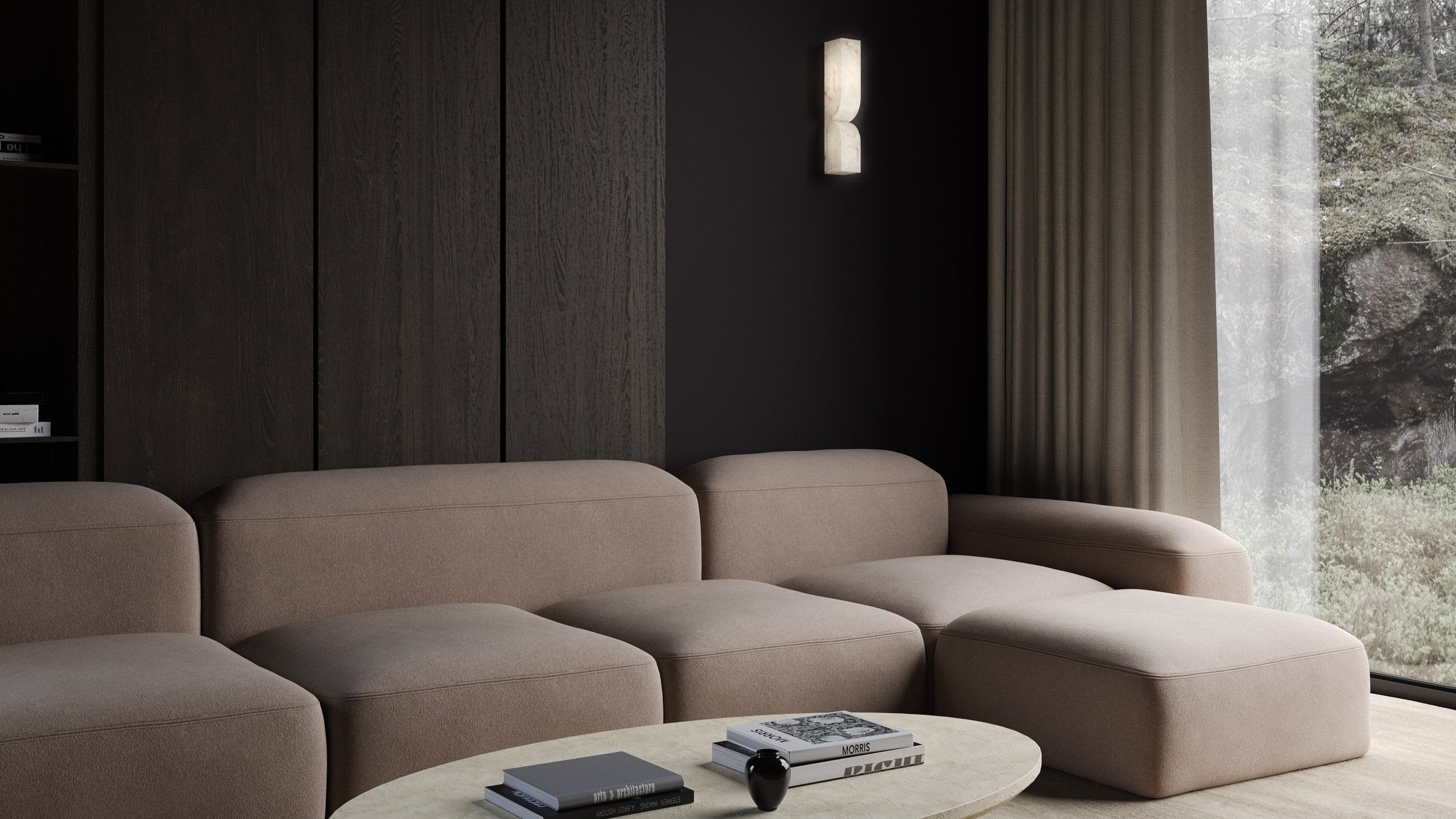 Rectangular Alabaster Wall Lamp - Zonesus