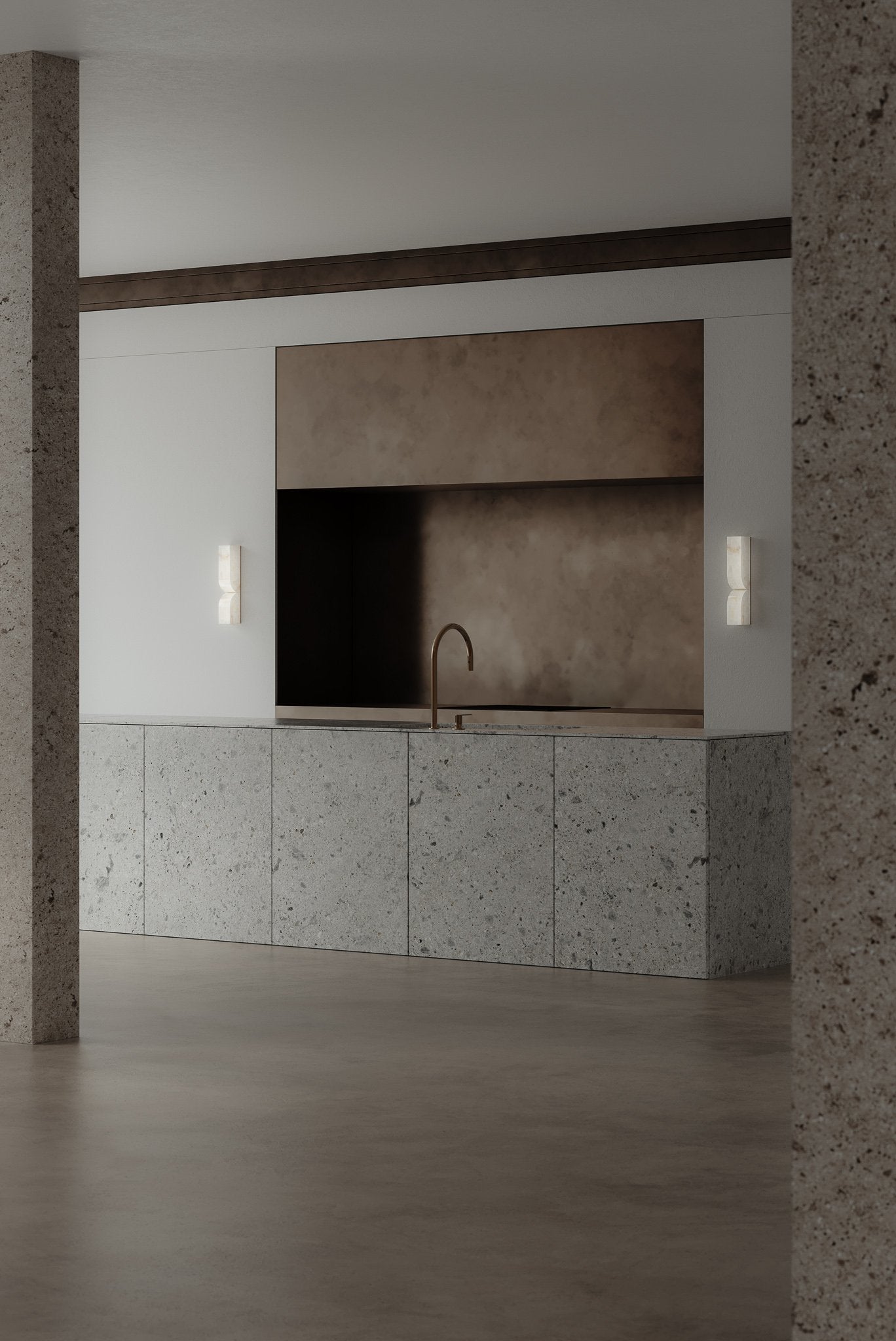 Rectangular Alabaster Wall Lamp - Zonesus