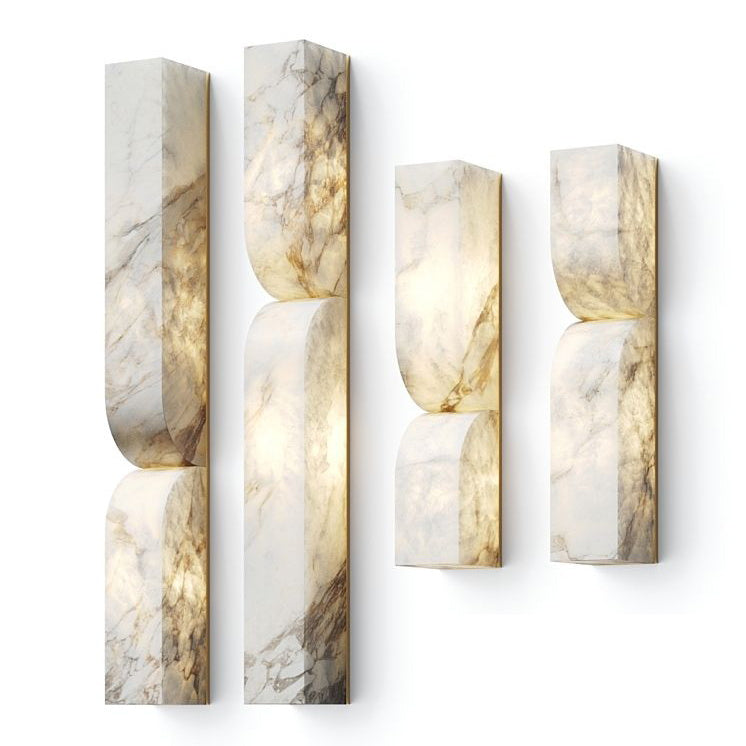 Rectangular Alabaster Wall Lamp - Zonesus