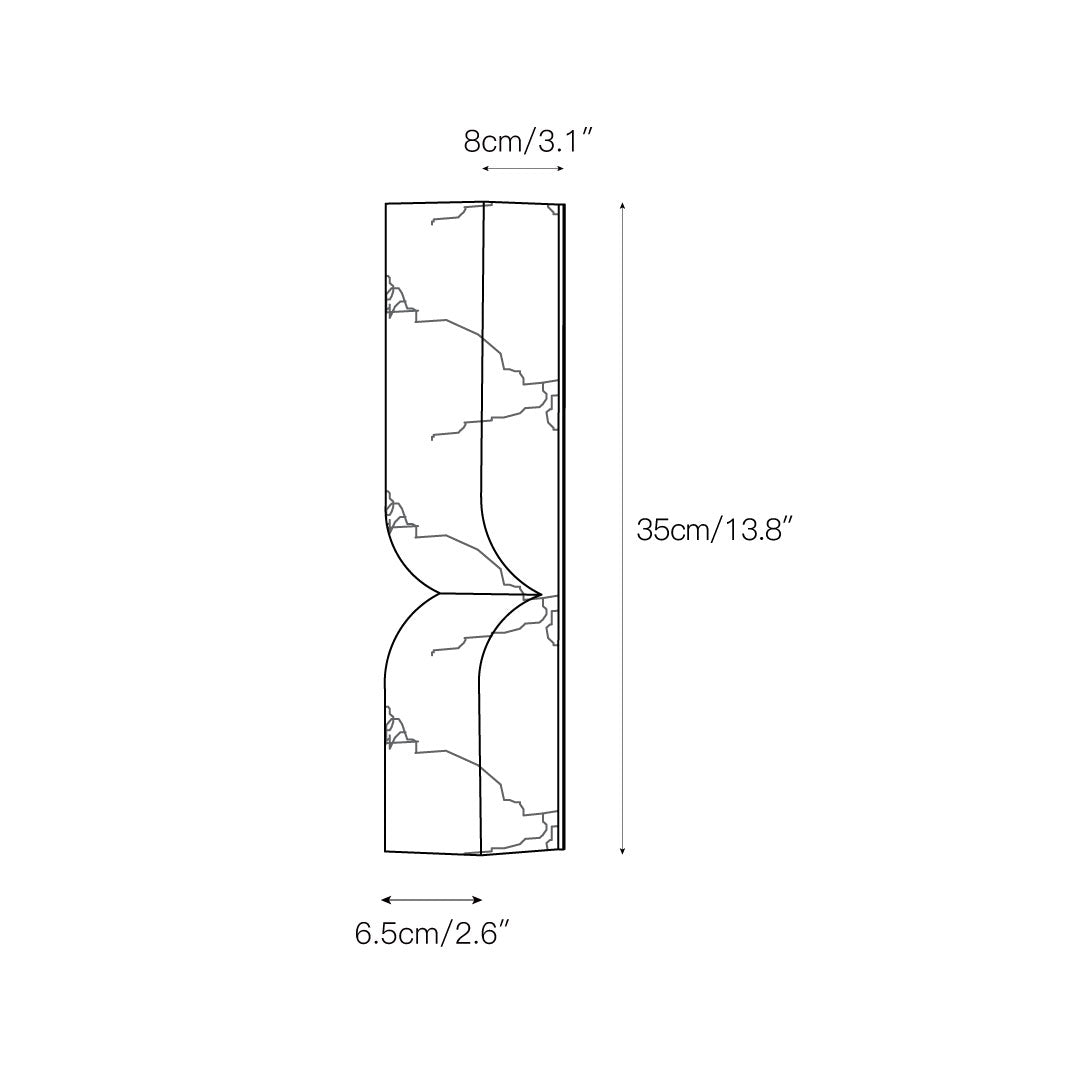 Rectangular Alabaster Wall Lamp - Zonesus