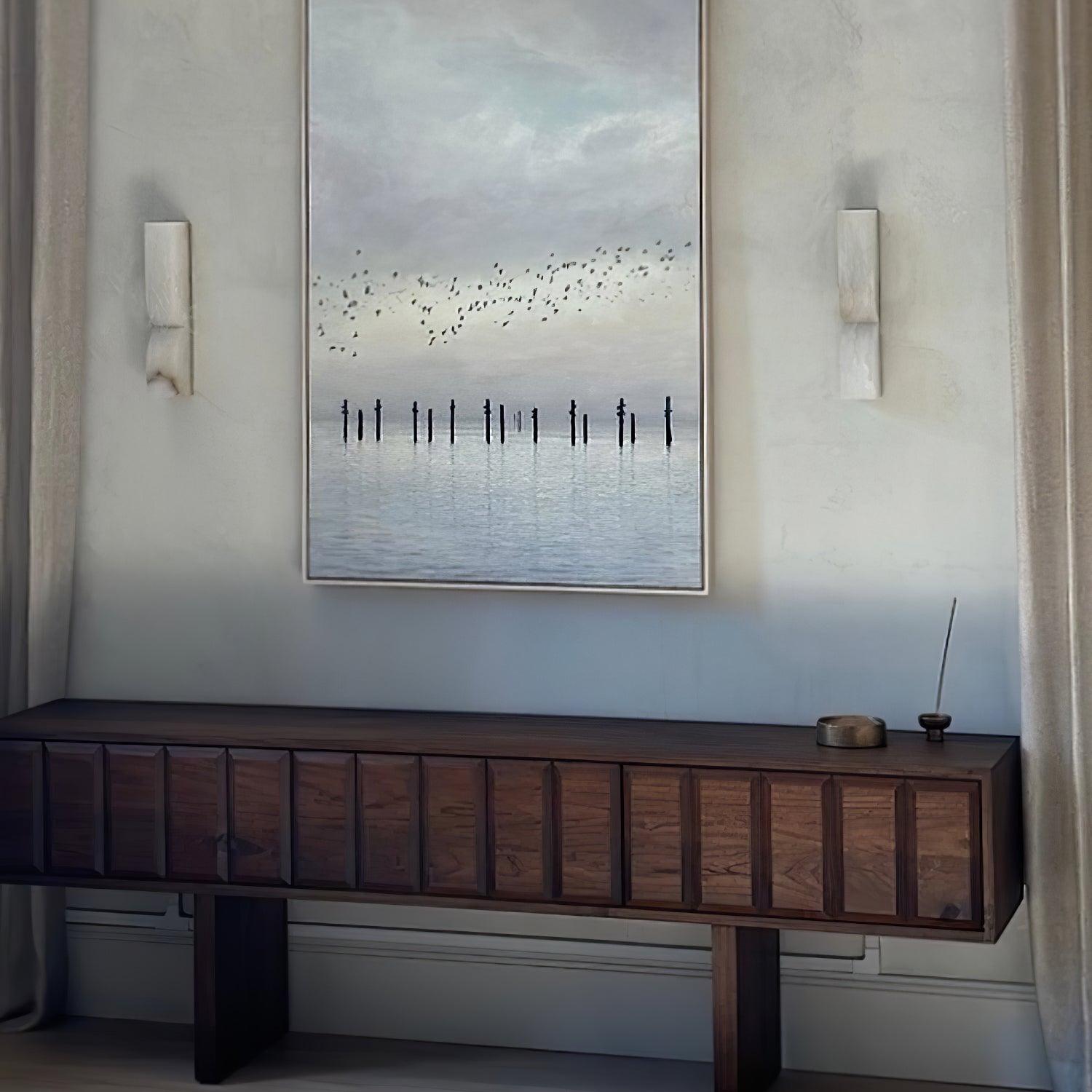 Rectangular Alabaster Wall Lamp - Zonesus