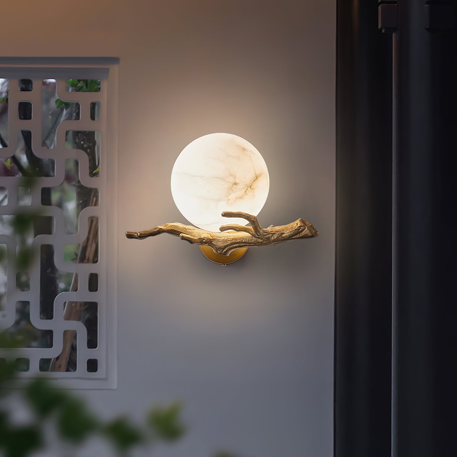 Retro Twigs Alabaster Wall Lamp - Zonesus