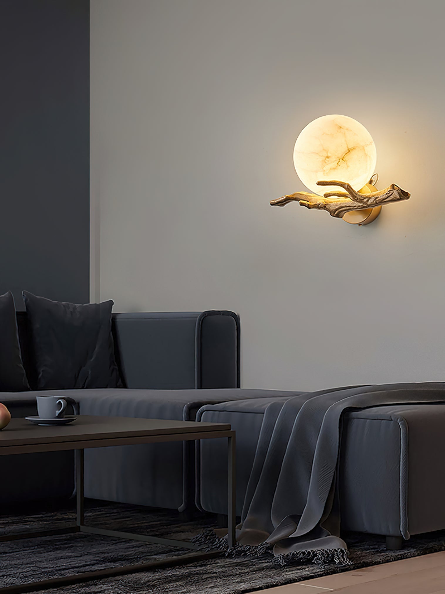Retro Twigs Alabaster Wall Lamp - Zonesus