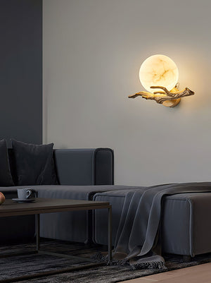 Retro Twigs Alabaster Wall Lamp - Zonesus