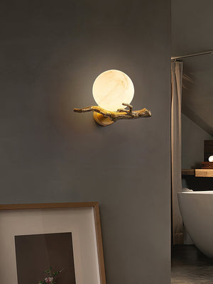 Retro Twigs Alabaster Wall Lamp - Zonesus