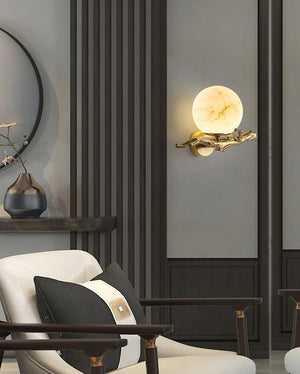 Retro Twigs Alabaster Wall Lamp - Zonesus