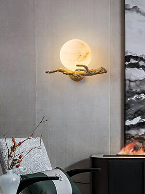 Retro Twigs Alabaster Wall Lamp - Zonesus
