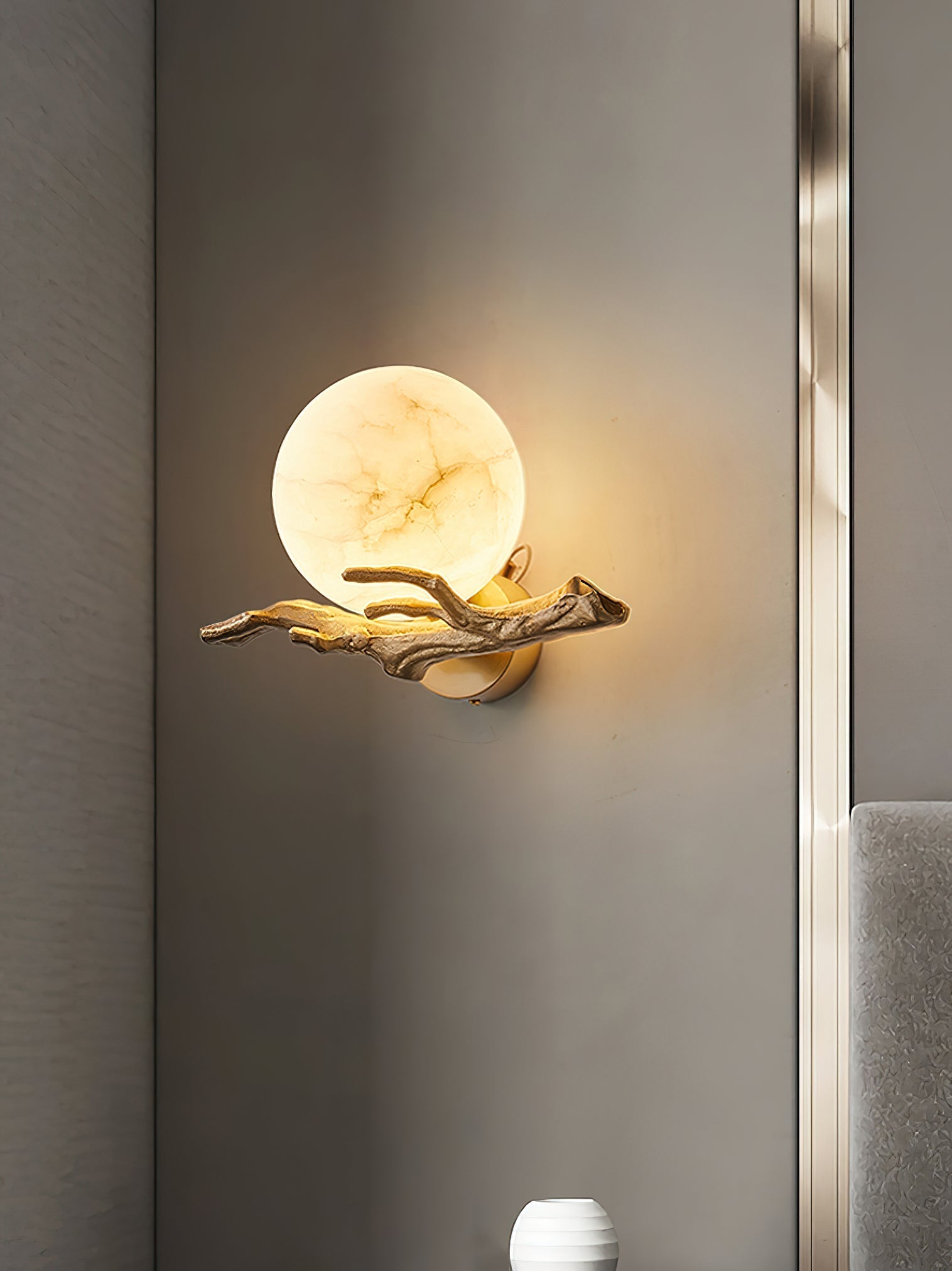 Retro Twigs Alabaster Wall Lamp - Zonesus