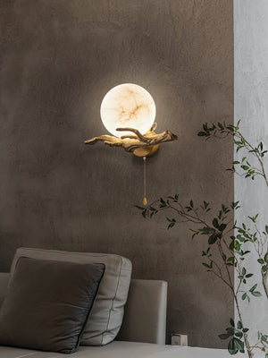 Retro Twigs Alabaster Wall Lamp - Zonesus