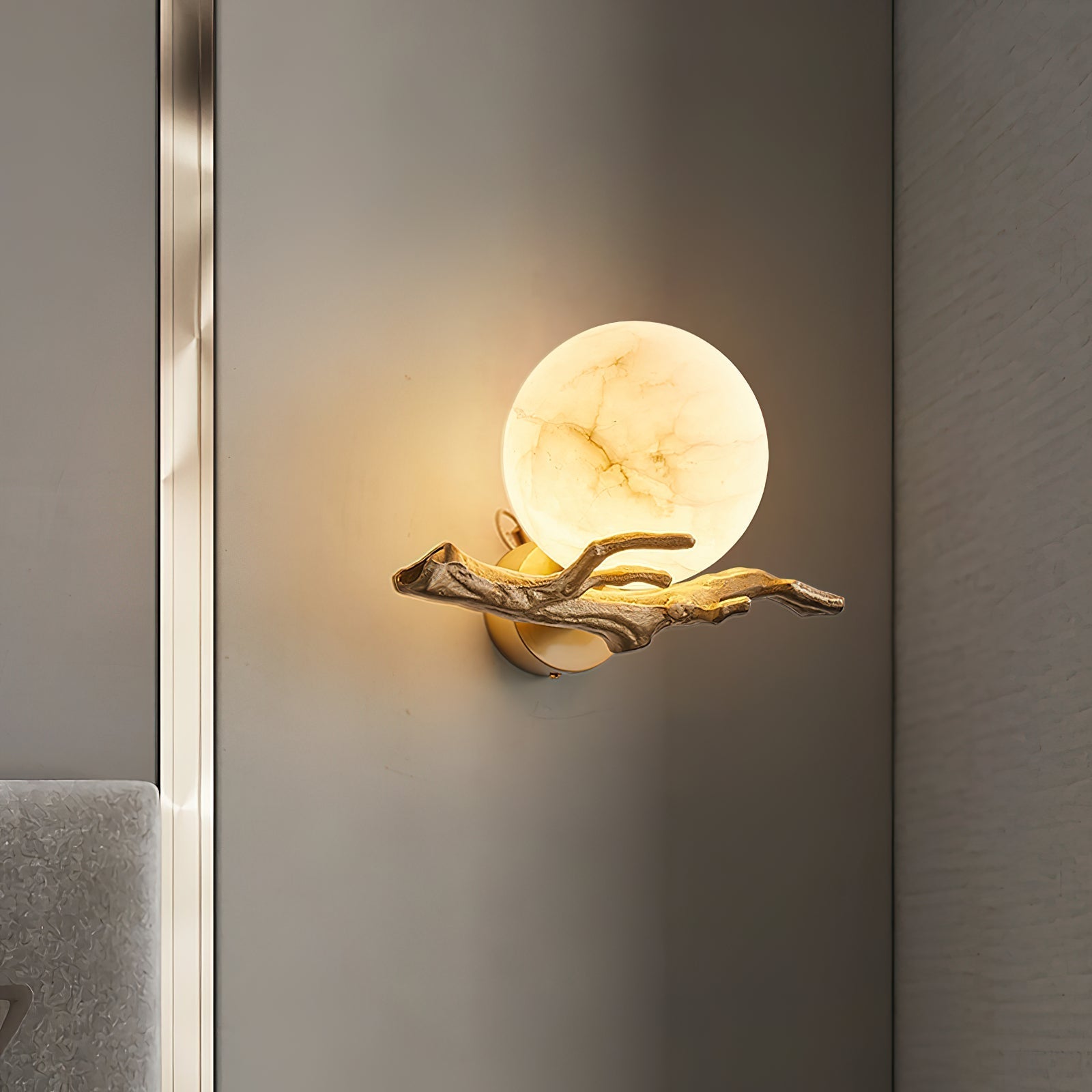 Retro Twigs Alabaster Wall Lamp - Zonesus
