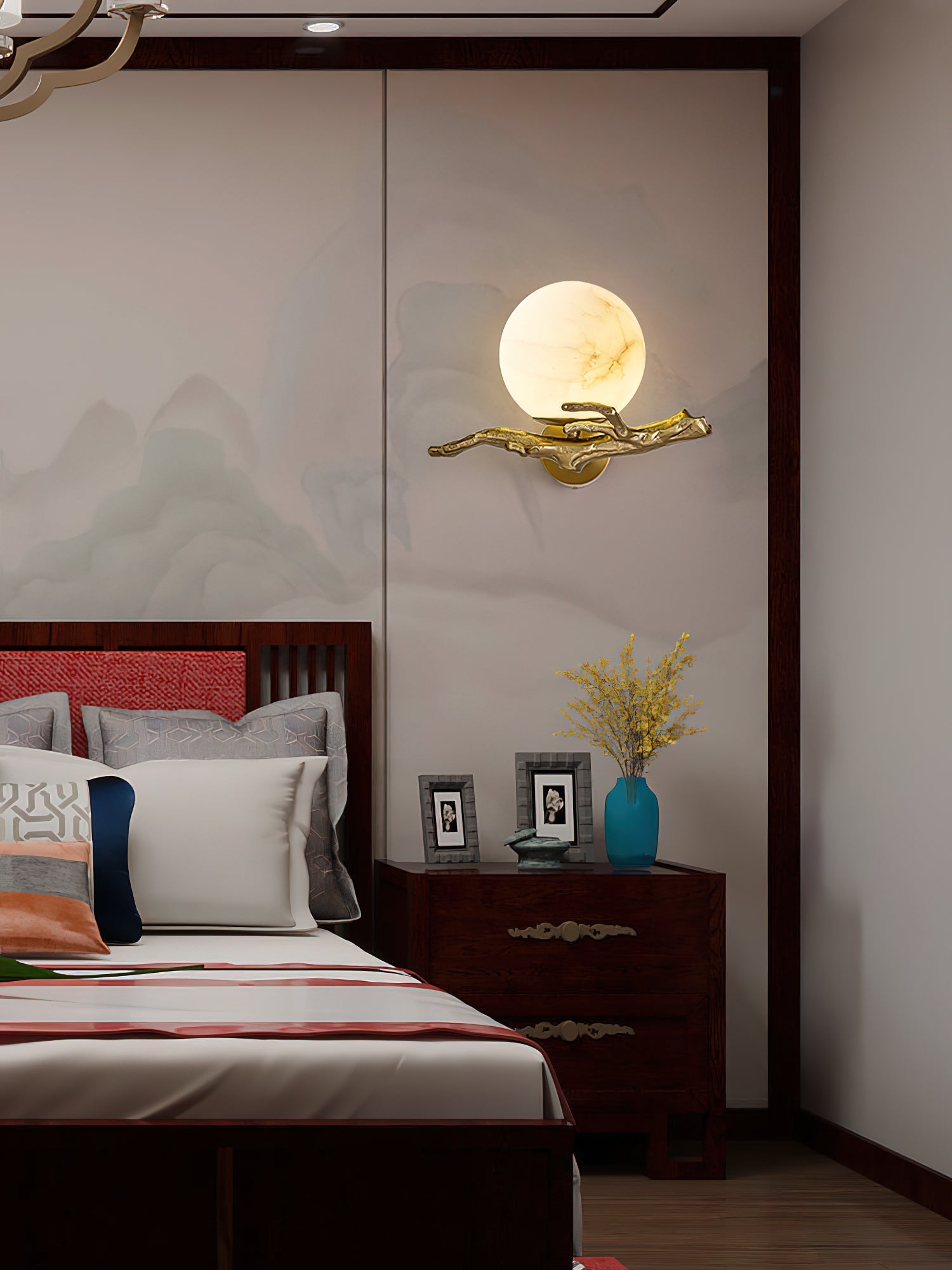 Retro Twigs Alabaster Wall Lamp - Zonesus