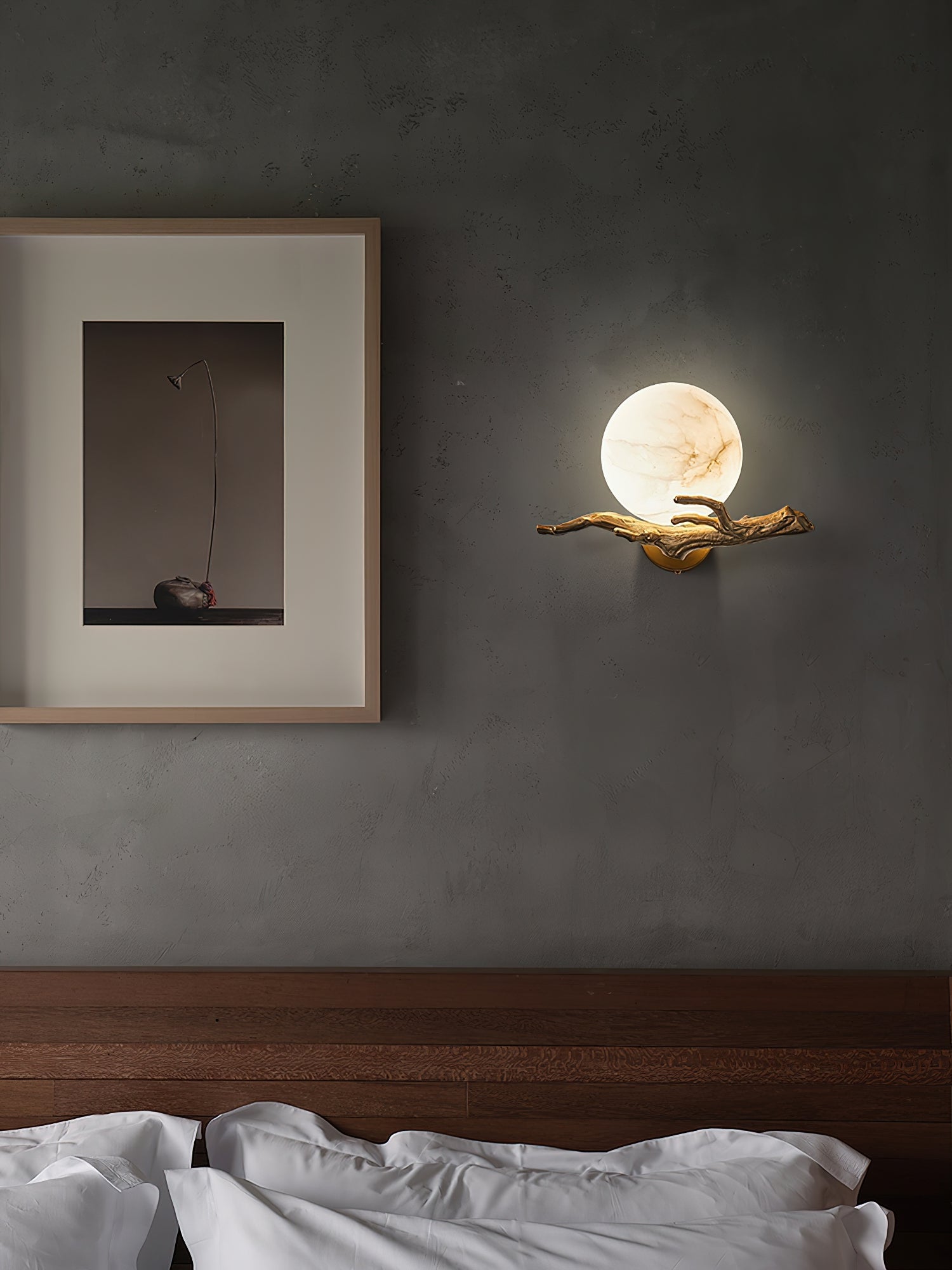 Retro Twigs Alabaster Wall Lamp - Zonesus