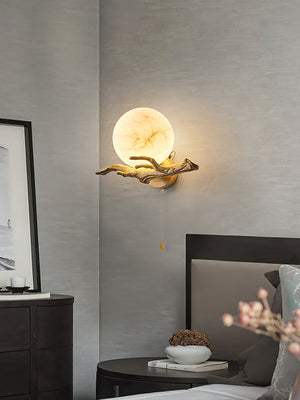 Retro Twigs Alabaster Wall Lamp - Zonesus