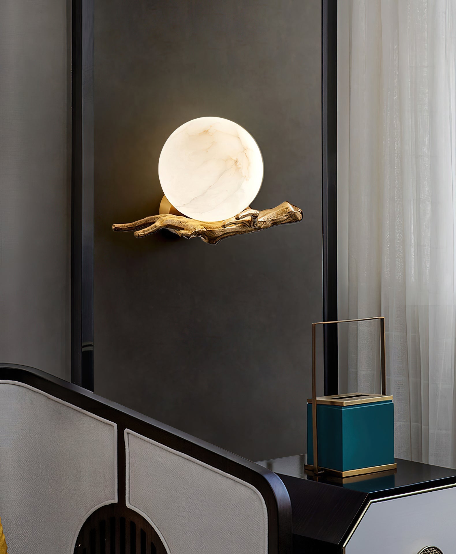 Retro Twigs Alabaster Wall Lamp - Zonesus