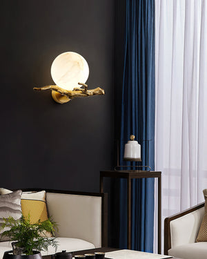 Retro Twigs Alabaster Wall Lamp - Zonesus