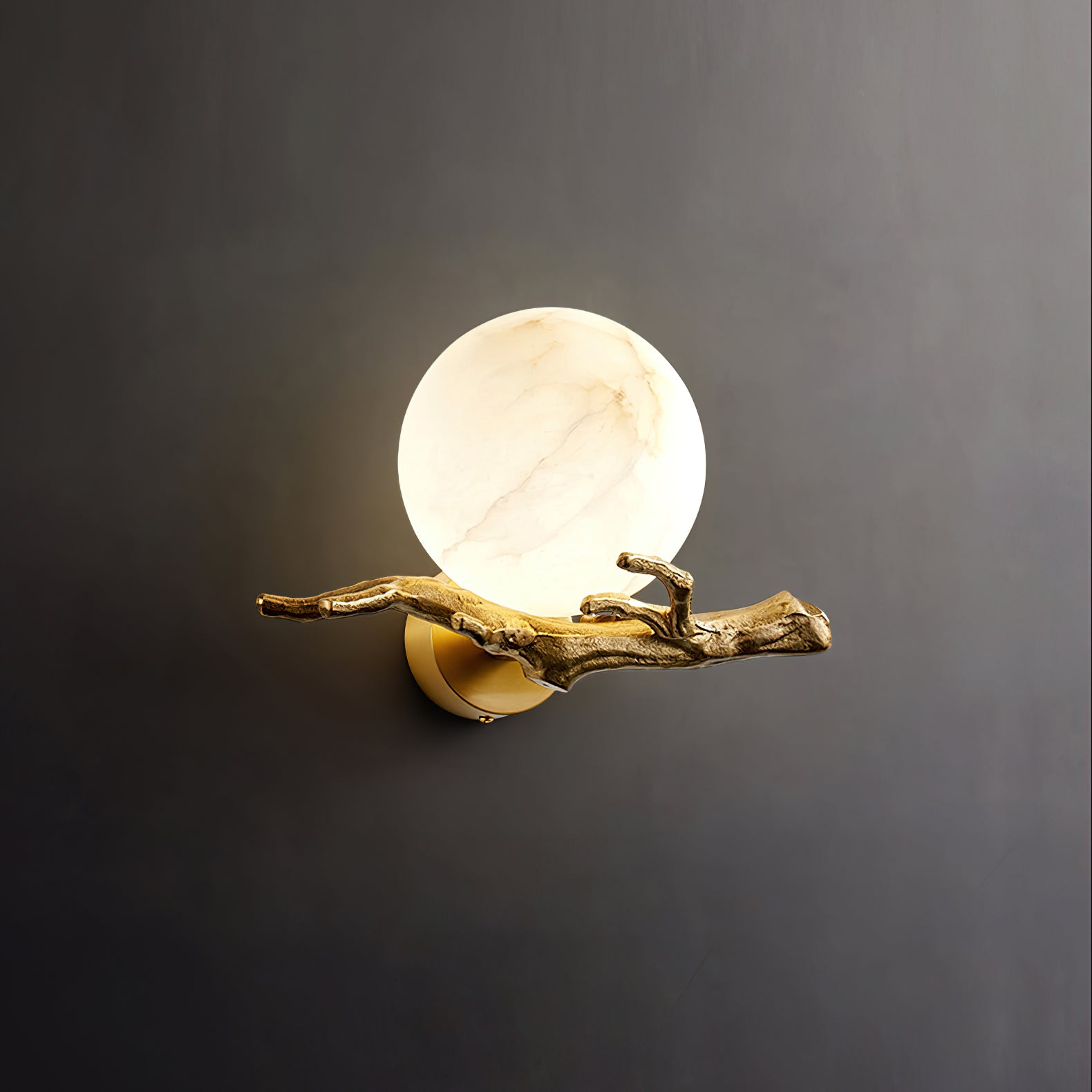 Retro Twigs Alabaster Wall Lamp - Zonesus