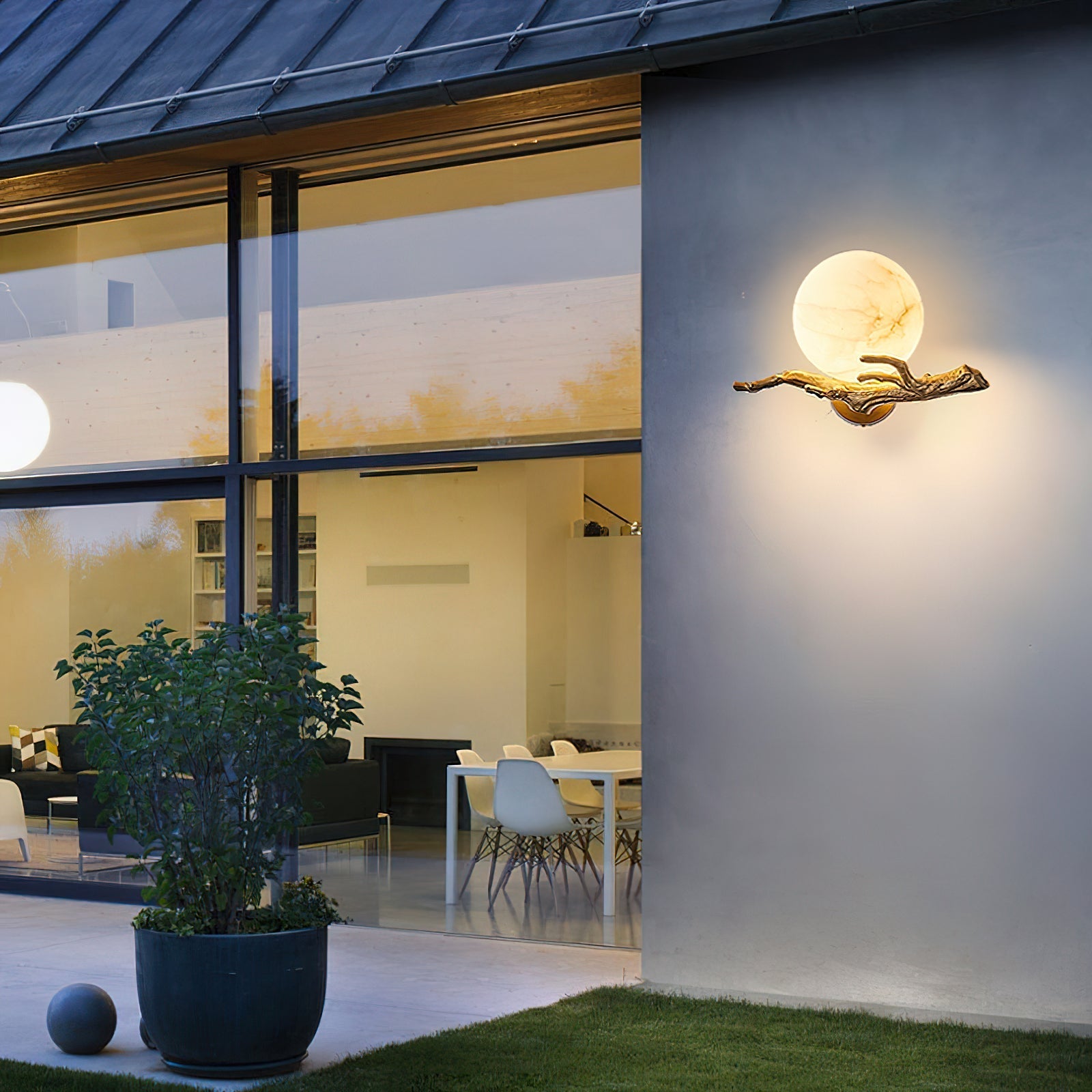 Retro Twigs Alabaster Wall Lamp - Zonesus