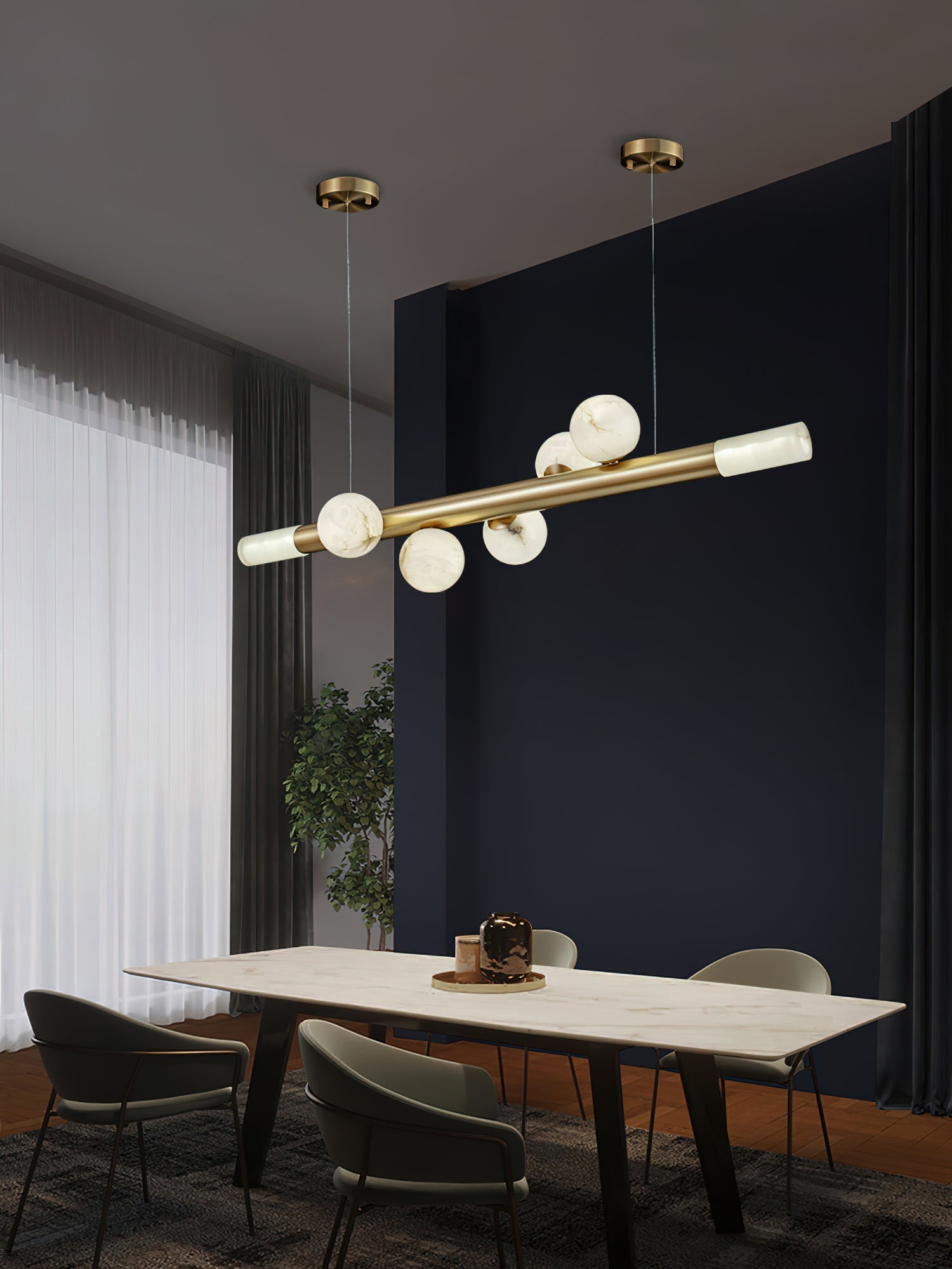 Alabaster Carrara Pendant Light - Zonesus