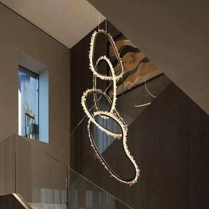 Cervine Modern Rock Crystal Irregular Chandelier - Zonesus