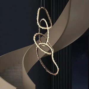 Cervine Modern Rock Crystal Irregular Chandelier - Zonesus