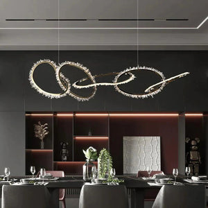 Cervine Modern Rock Crystal Irregular Chandelier - Zonesus