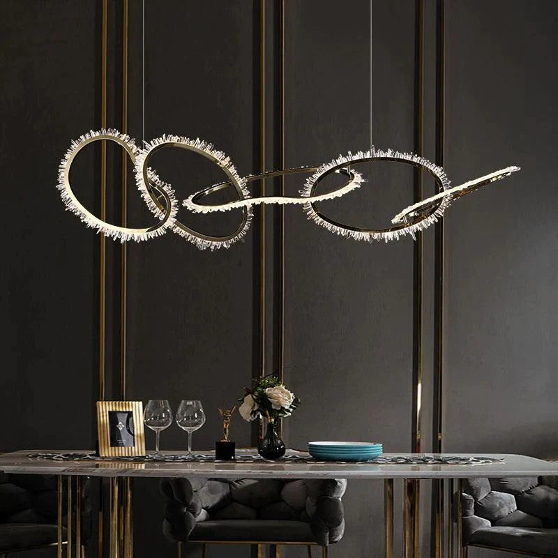 Cervine Modern Rock Crystal Irregular Chandelier - Zonesus