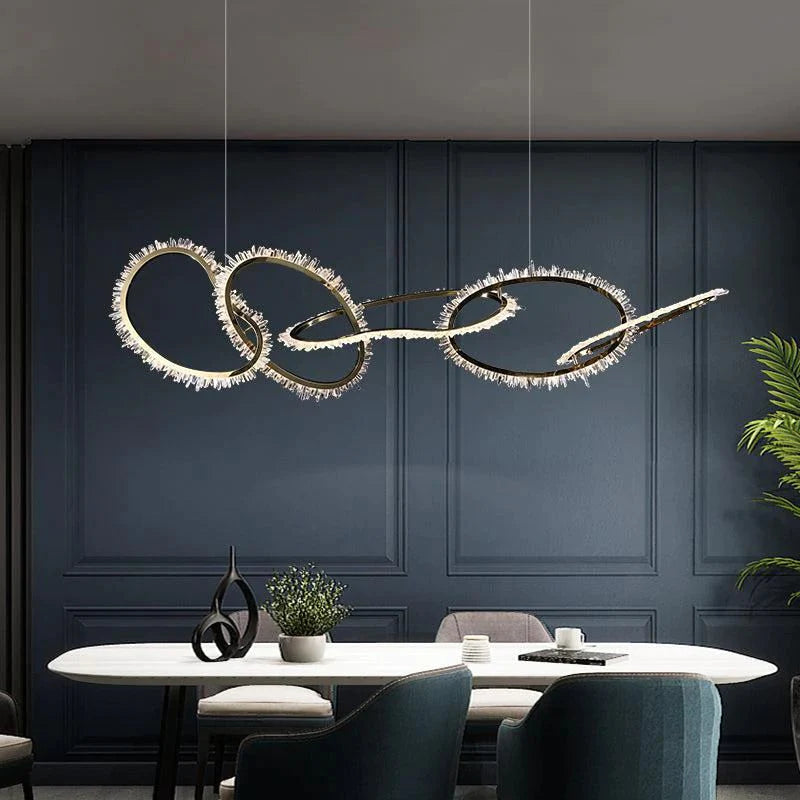 Cervine Modern Rock Crystal Irregular Chandelier - Zonesus