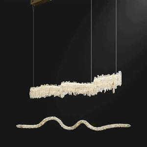 Cervine Rock Crystal Linear Chandelier - Zonesus