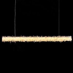 Cervine Rock Crystal Linear Chandelier - Zonesus